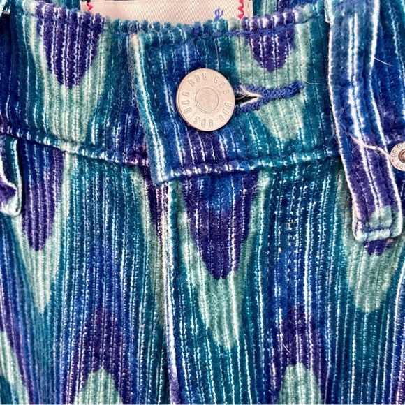 URBAN OUTFITTERS BDG HIGH & WIDE CORDUROY PANTS - BLUE MULTI WAVY LINE size 27 - Picture 5 of 12